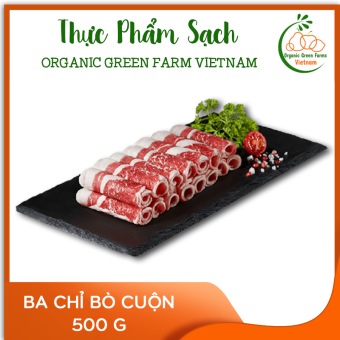 Ba chỉ bò cuộn (500g) (Tỷ lệ thịt/mỡ là 6/4) - Thích hợp với các món nướng BBQ, nhúng lẩu, kho,... - [Giao nhanh TPHCM]