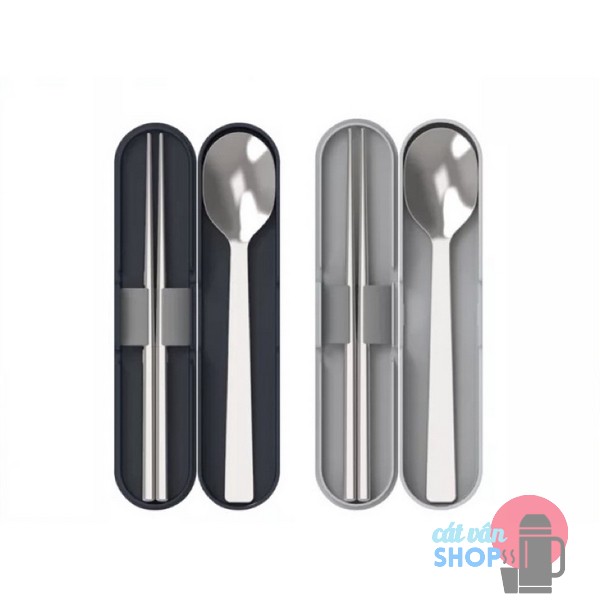 Bộ muỗng đũa Locknlock bằng thép không gỉ kèm hộp nhựa nhỏ gọn HPL105