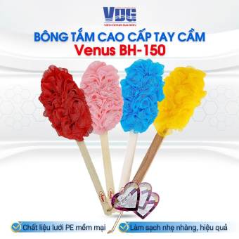 Bông tắm tay cầm Venus BH-150 (Giao màu ngẫu nhiên)- Tạo bọt nhiều, tấy da chết, thẩm thấu sữa tắm nhiều,massge thư giãn - Vien Dong Sai Gon