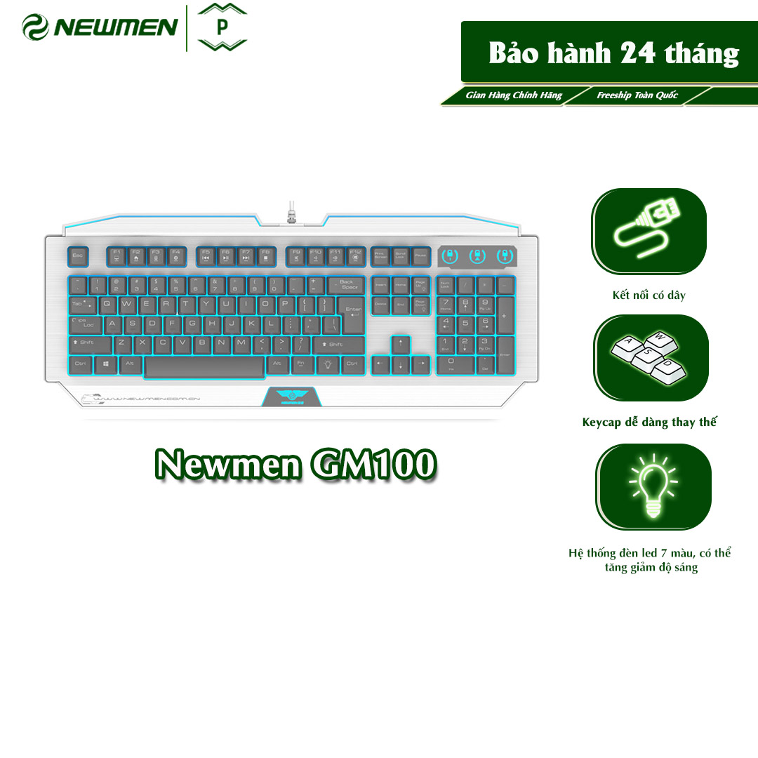 Bàn phím có dây gaming newmen gm100 - hàng chính hãng - patech electronics