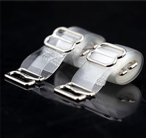 2 sợi dây áo ngực trong suốt bản 1cm - loại tốt bền chắc - khoen kim loại - dây áo ngực sợi phở - P06