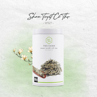 Trà shan tuyết cổ thụ, trà trắng thưởng thức, lon tròn 50gam W921 Dotea, chát nhẹ hậu ngọt bùi (HỎA TỐC)