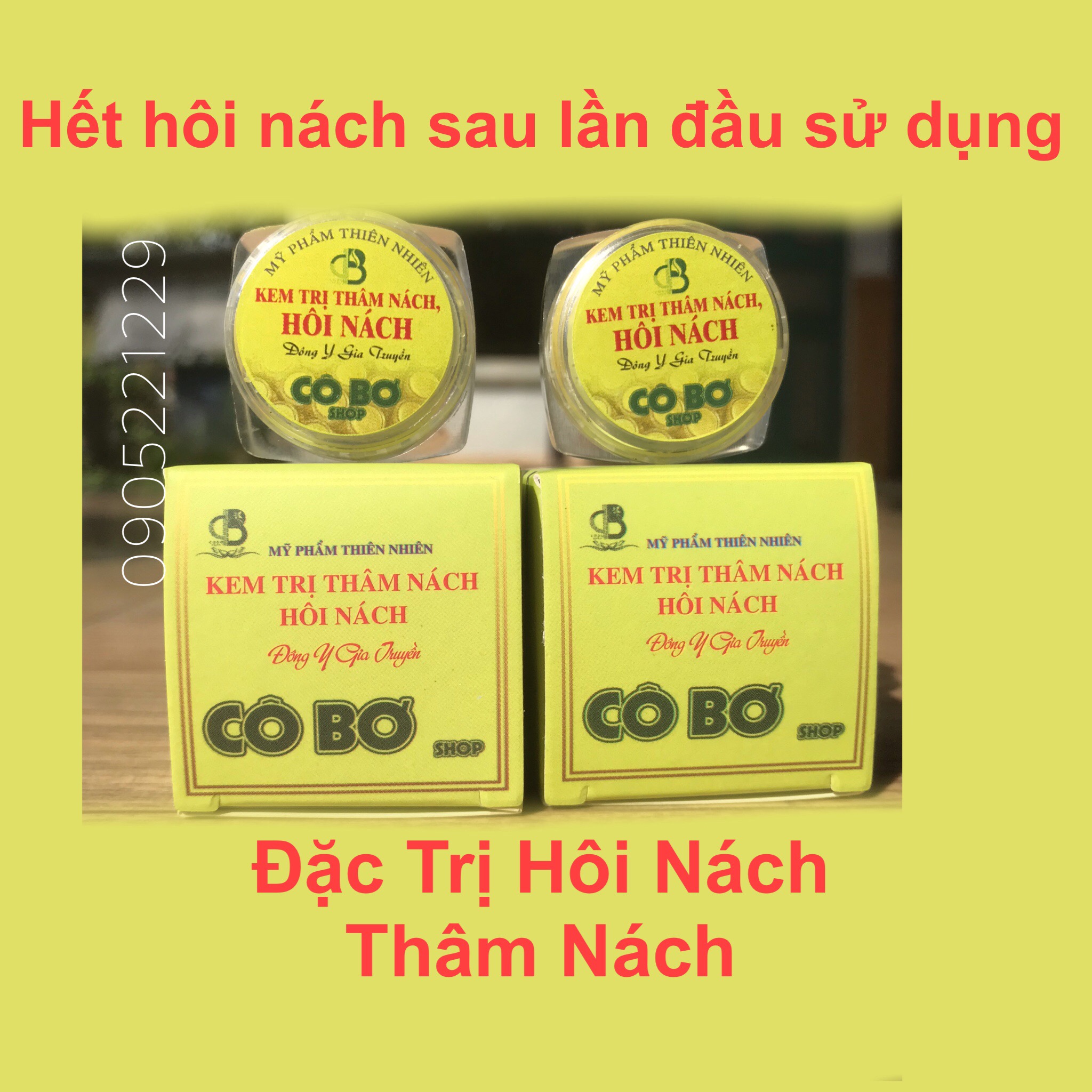 COMBO 2 HỘP Kem Khử Hôi Nách - Thâm Nách Cô Bơ dưỡng trắng hết rau mùi chỉ sau vài lần sử dụng