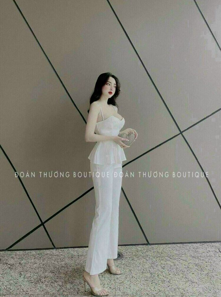 Sét bộ jum 2 dây quần ống rộng fashionzero