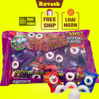 Kẹo Marshmallow Hình Con Mắt Hàn Quốc Gói 230g - Kẹo Dẻo Mềm, Kẹo Halloween, Kẹo Ma, Kẹo Hoạt Hình, Kẹo Lễ Hội - Ruvask