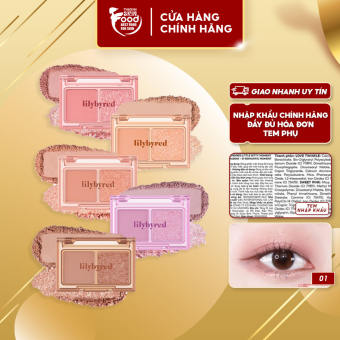 Bảng Phấn Mắt 2 Ô Siêu Xinh, Bền Màu Lilybyred Little Bitty Moment Shadow 1.6g