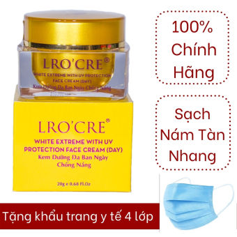 Kem ngày LRO'CRE dưỡng trắng da mặt giảm thâm nám tàn nhang chống nắng ban ngày L6