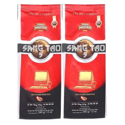 Cà phê Sáng Tạo 5 Trung Nguyên( 340gam) - Cà phê rang xay( Bột) pha phin Trung Nguyên