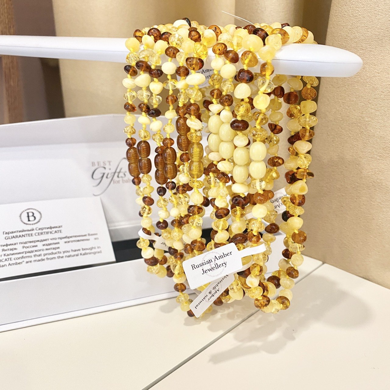 Vòng hổ phách Baltic Amber cho bé hàng chính hang