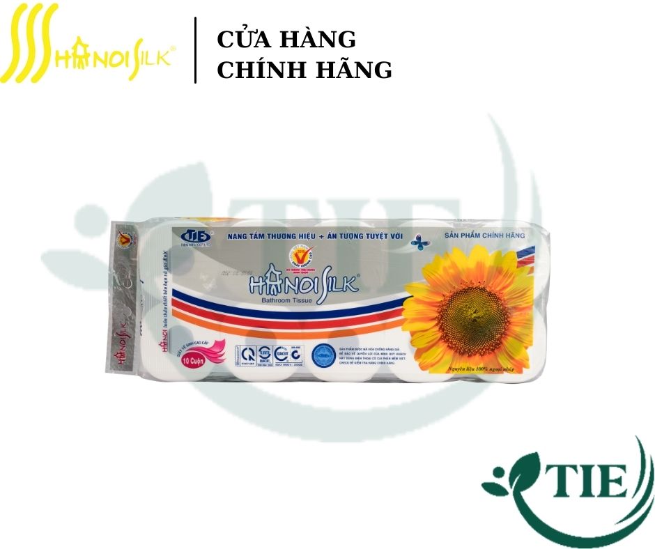 Giấy vệ sinh Hà Nội Silk 10 cuộn 4 lớp cao cấp