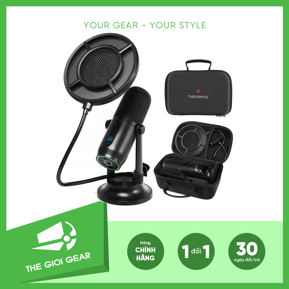 Thiết Bị Thu Âm - Microphone Thronmax Mdrill One Kit M2 Black - Hàng chính hãng