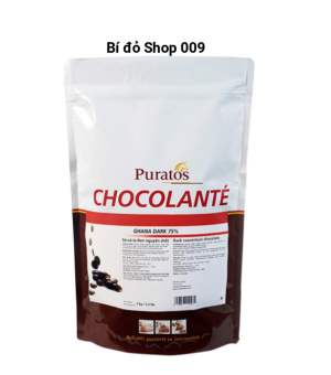1kg socola sô cô la chocolate nguyên chất Đen 75% Puratos - Bí đỏ shop Bao bì Nguyên liệu dụng cụ làm bánh