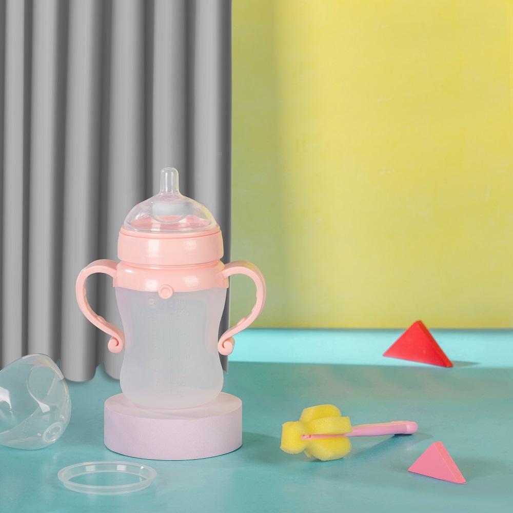 Bình sữa bebu silicon kháng khuẩn không bpa an toàn cho bé chứng nhận bởi fda hoa kỳ và bộ y tế