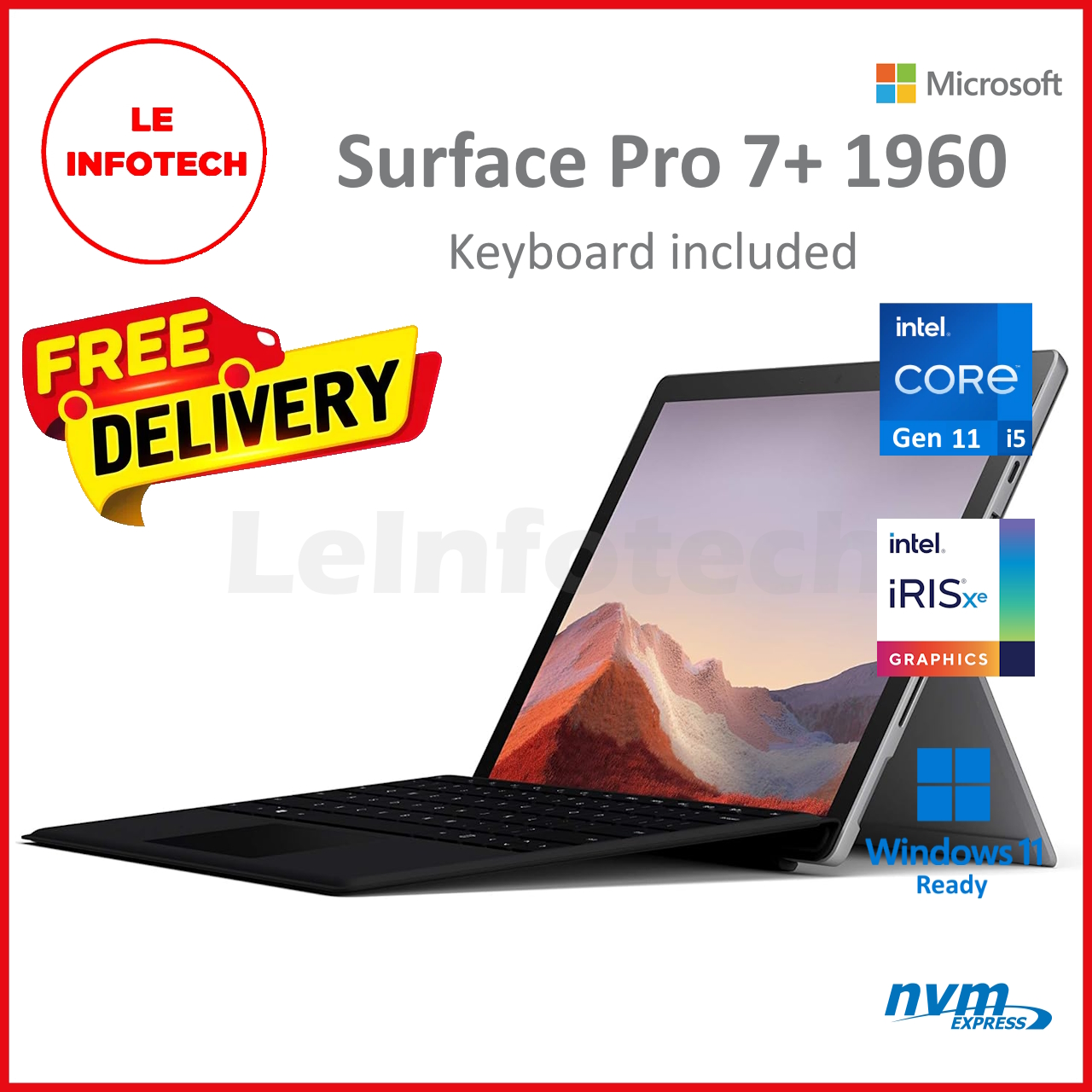 Microsoft Surface Pro 7 2-In-1 Laptop Touchscreen 8Gb/16Gb Ram