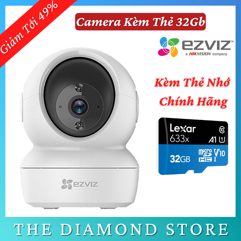Camera IP Wifi Ezviz C6N Full HD 1080 Pixel Xoay 360° Đàm Thoại 2 Chiều Hình Ảnh Siêu Sắc Nét , Camera An Ninh , Camera Giám Sát , Camera Wifi