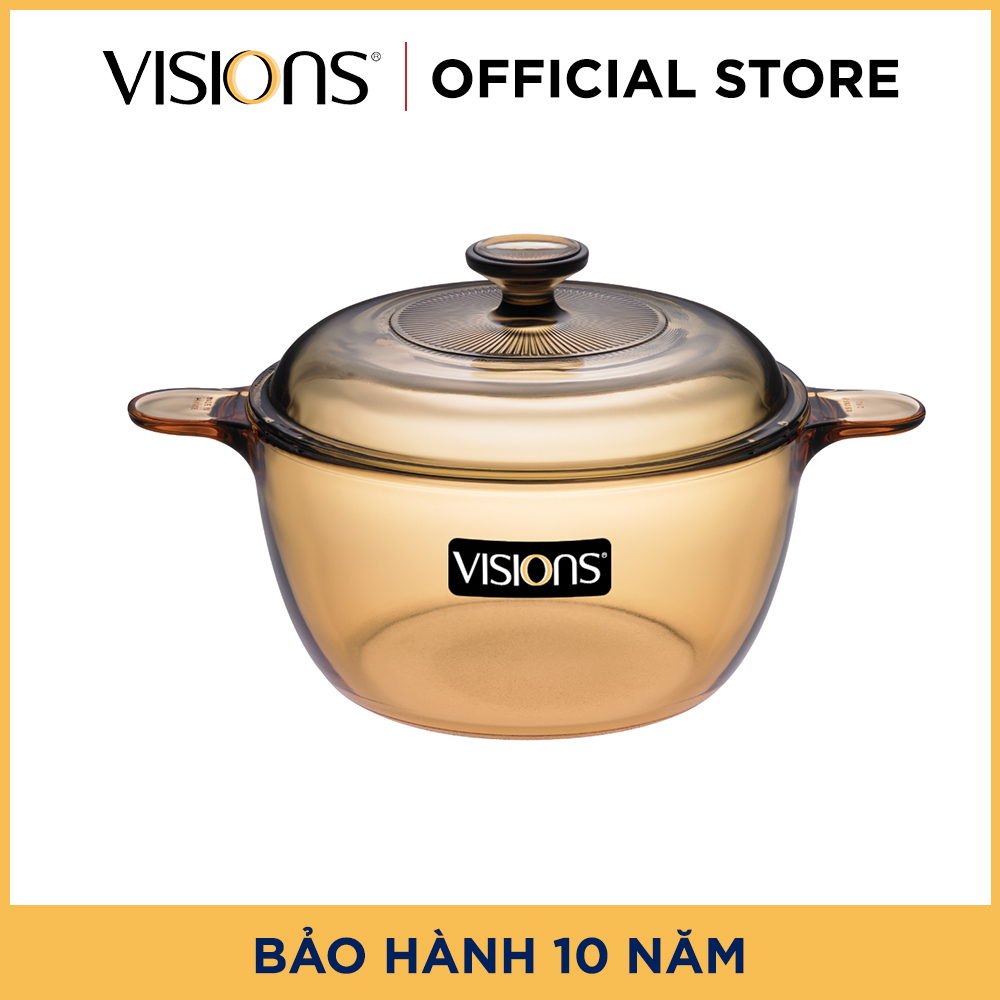 Nồi thủy tinh Visions VS-2.5/CL1 - 2.5L - Kích thước 21cmx11cm - Bảo Hành 10 năm - Hàng chính hãng