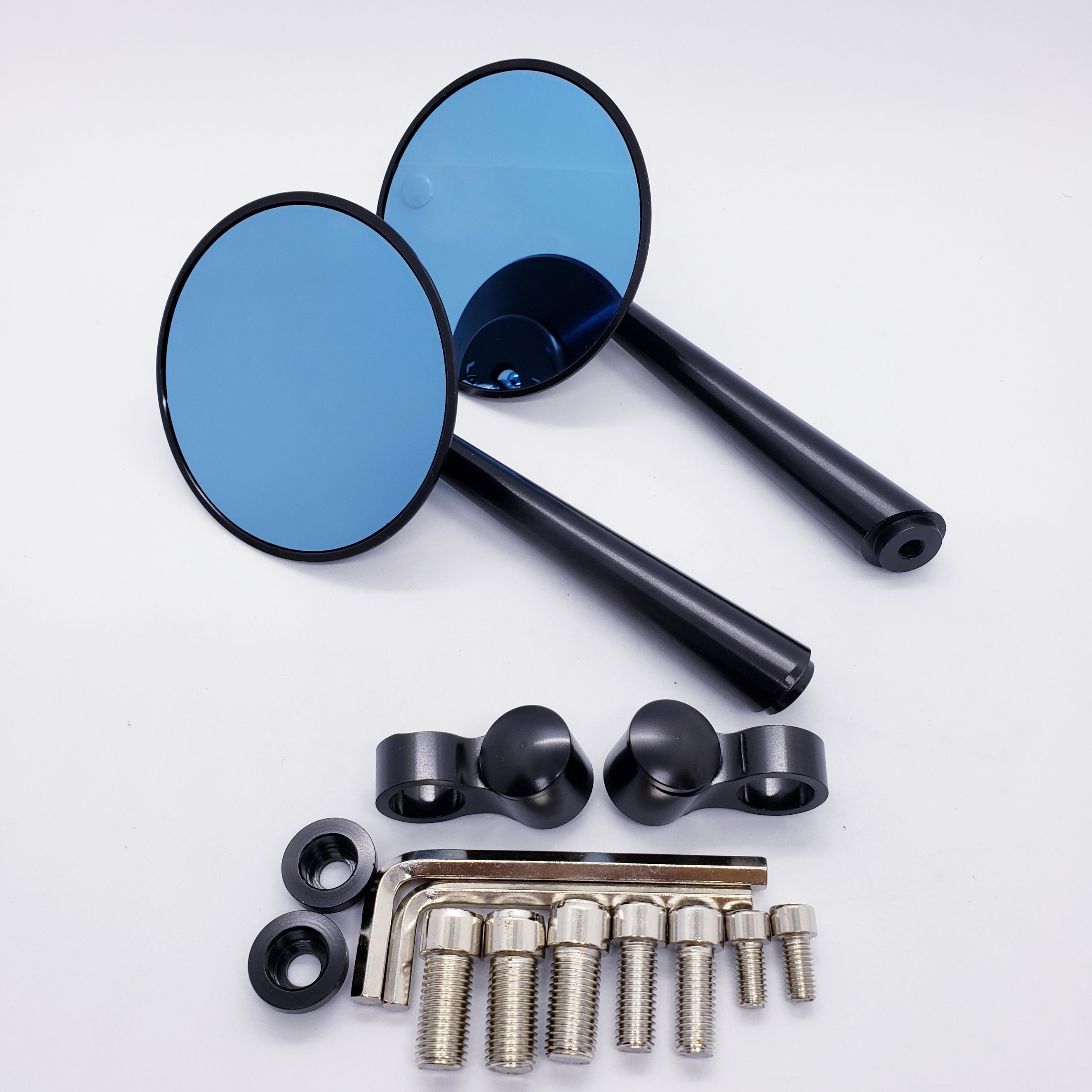 1 Đôi Gương xe máy kính chiếu hậu tròn rizoma màu đen cao cấp dùng cho xe sh vario ab vision wave...