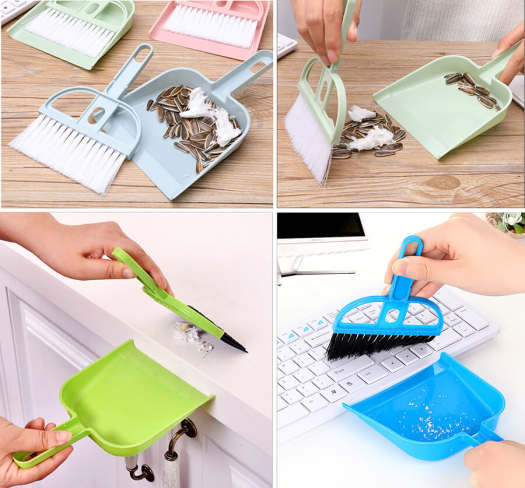 Chổi Mini Quét Bụi Đa Năng Kèm Ky Hốt Rác Tiện Lợi (Quét bàn thờ, bàn phím,  bụi bàn ghế... ) - Bộ sản phẩm vệ sinh nhà cửa | Bachhoa.Extra.vn