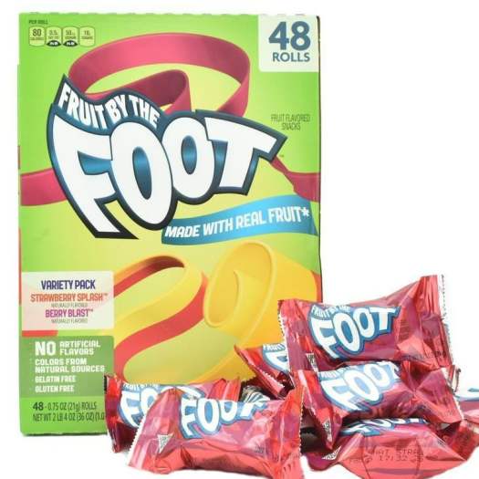 KẸO DẺO TRÁI CÂY CUỘN FRUIT BY THE FOOT CỦA MỸ hương Berry và Strawberry trọng lượng 21gr/cuộn