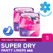 Carefree Super Dry Panty Liners - Odor Control & Absorbency