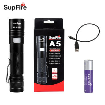 Supfire LED Đèn Pin USB Flash Ánh Sáng Linterna Mini Torch A5 2000lm Cắm Trại Ánh Sáng Cho Fenix Convoy S2 Sofirn Lumintop Imalent