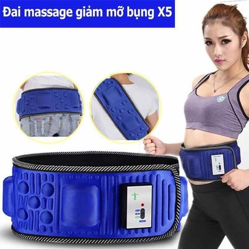 Đai massage bụng x5 đai masage giảm mỡ bụng mát sa bụng đai masage giảm mỡ toàn thân mua ngay đai masage x5 cao cấp đánh tan mỡ bụng sale 50%