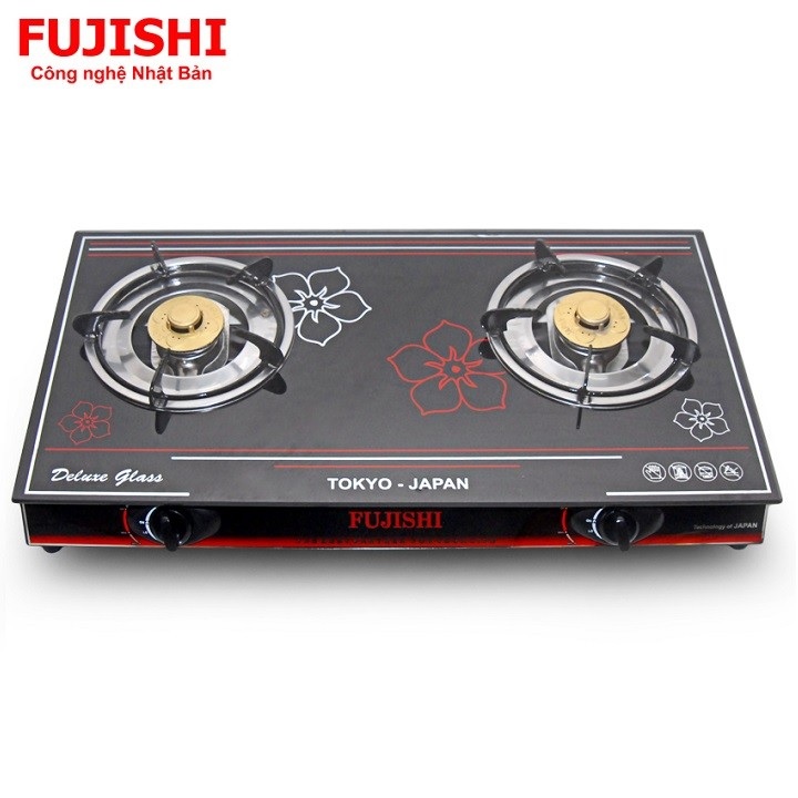 Bếp gas đôi chén nhôm Fujishi FJ-2016N - Mặt kính cường lực, Tiết kiệm gas - Bảo hành chính hãng 01 Năm