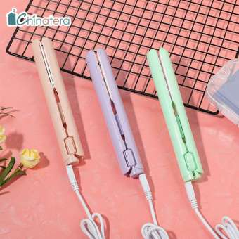 Thanh Uốn Tóc Mini 2 Trong 1 Thanh Uốn Điện Tử USB Máy Uốn Tóc Kẹp Duỗi Thẳng Sóng Bằng Sắt Dụng Cụ Tạo Kiểu Tóc