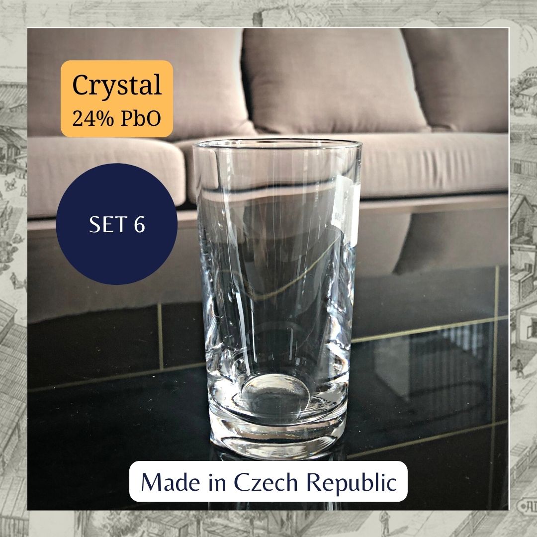 Set 6 ly uống nước pha lê ch séc 20925