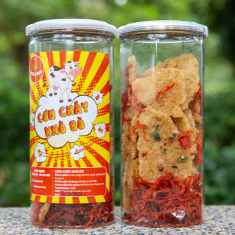 Cơm Cháy Lắc Khô Bò 300g Siêu Ngon Đồ ăn vặt