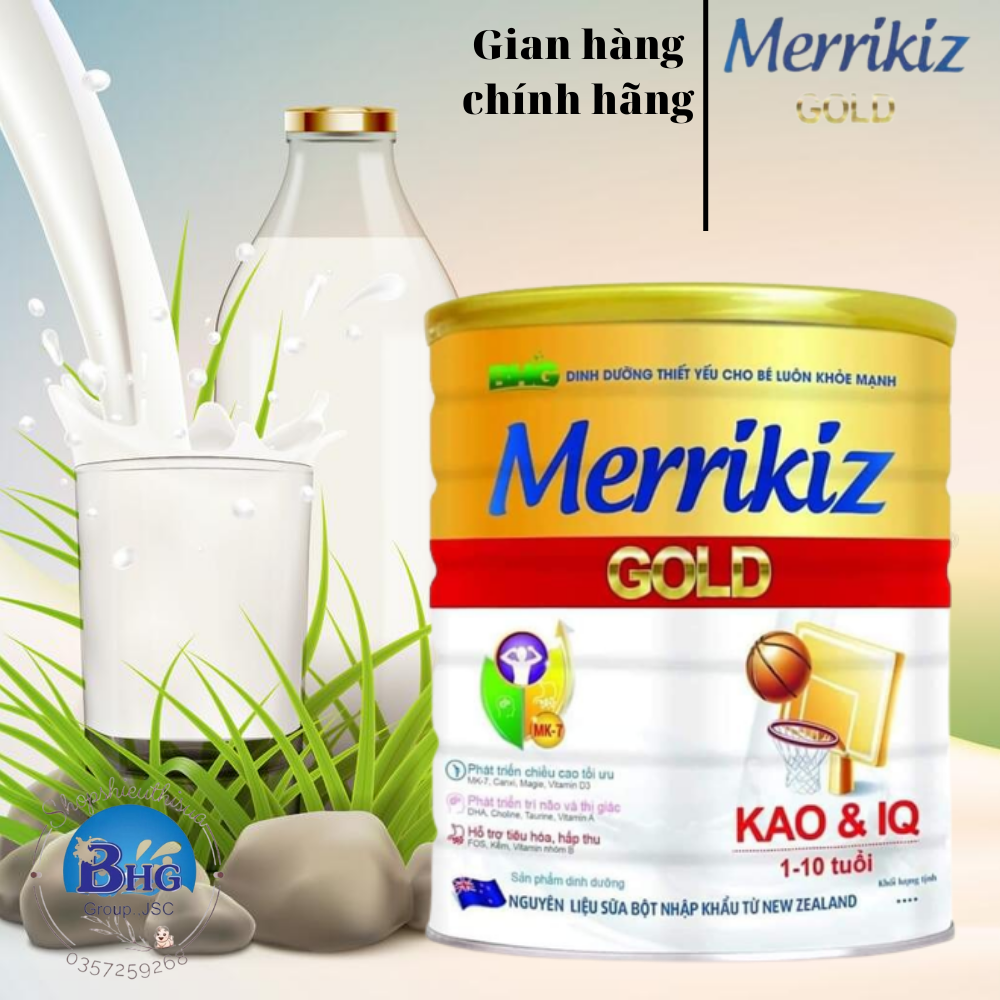 [HCM]SỮA BỘT MERIKIZ GOLD KAO- IQ  TỪ 1 -10 TUỔI  900G  [ Tặng xe đồ chơi  bất kì ]