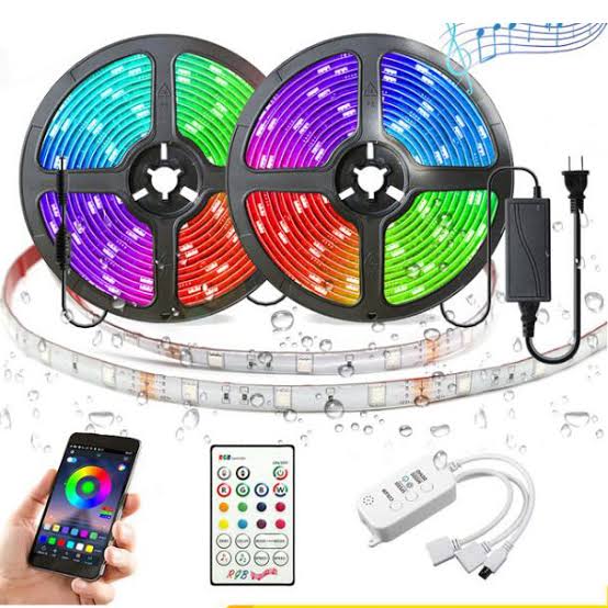 Lampu Strip LED RGB 5 METER 10 METER Sensor Paket Lengkap Adaptor + Remote