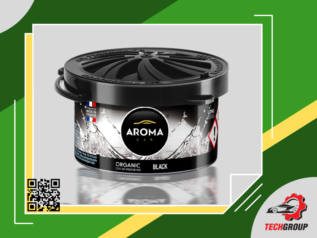Sáp thơm ô tô Aroma Car Organic 40g - Black - Hương nam tính