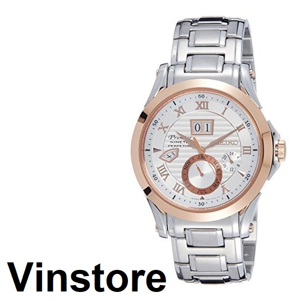 Seiko Premier Kinetic Perpetual Watch 100M Water Resistant