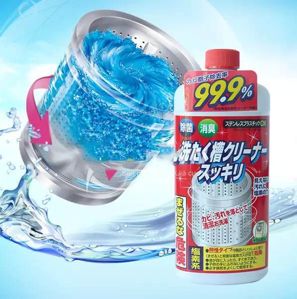 Nước tẩy lồng giặt Rocket Soap của Nhật Bản chai 550g diệt vết bẩn và loại