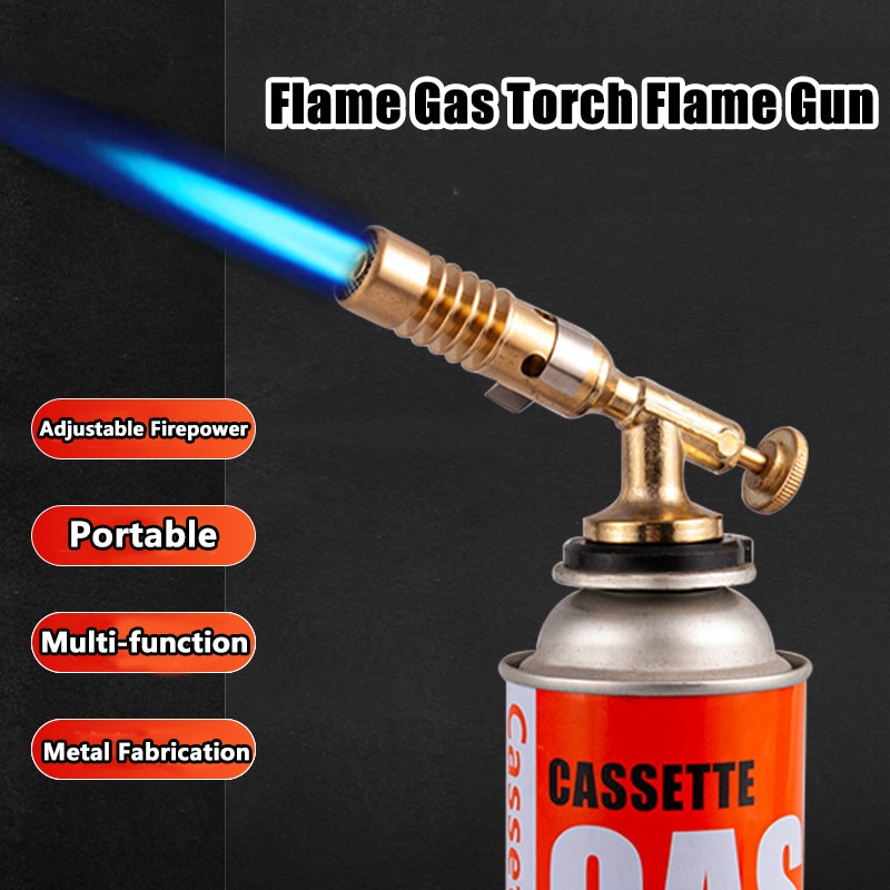 Welding Gas Torch Flame Gun Nozzle BBQ Cook Camping Ignition Flamethrowers