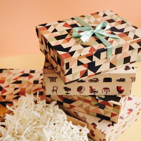 Papemelroti Rectangular Gift Box Wrapping | Valentine | Hard Kraft Packaging | 7.5" x 5.5" x 2.25" H