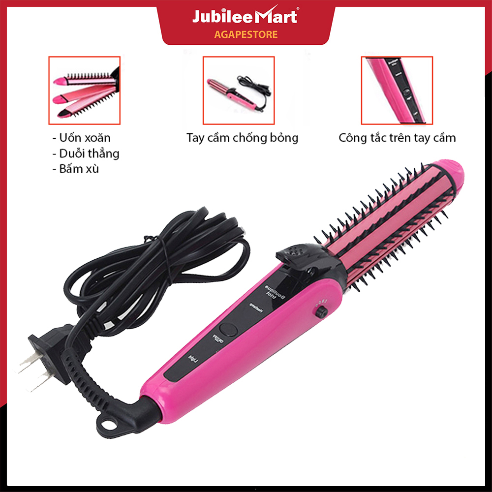 [Voucher 7% Max 800K] [GIAO HÀNG NHANH] [Freeship] Luợc điện 3in1 Xoăn Là Dập xù tóc cao cấp Nova - Duỗi tóc 3 In 1 Nova, Máy uốn tóc xoăn tự động xoay 360 độ 2 chiều phong cách Hàn quốc không làm hư tổn tóc - Cây uốn tóc xoăn sóng