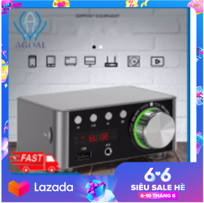 Agoal Bảng Mạch Khuếch Đại Âm Thanh Công Suất Kỹ Thuật Số HIFI Bluetooth 5.0 Stereo Xe AMP Khuếch Đại Máy Nghe Nhạc Thẻ TF, TPA3116 50WX2