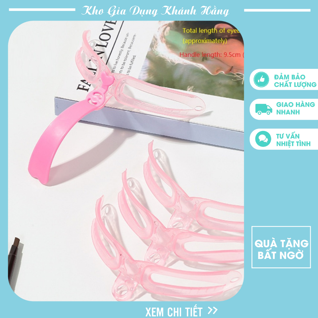 Set 4 khuôn vẽ lông mày cầm tay có thể tái sử dụng tiện lợi