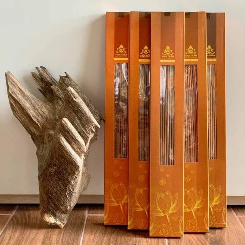 Nhang trầm hương nguyên chất có tăm thượng hạng 40cm – Hộp 100gr