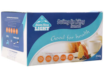 Đường ăn kiêng isomalt Biên Hòa - hộp 250gr (5gr x 50 gói) Date mới dành cho người tiều đường, keto