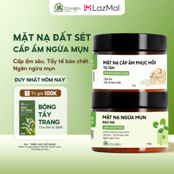 Mặt Nạ Đất Sét Cấp Ẩm Ngừa Mụn Tẩy Tế Bào Chết Cho Da Cỏ Mềm 120g