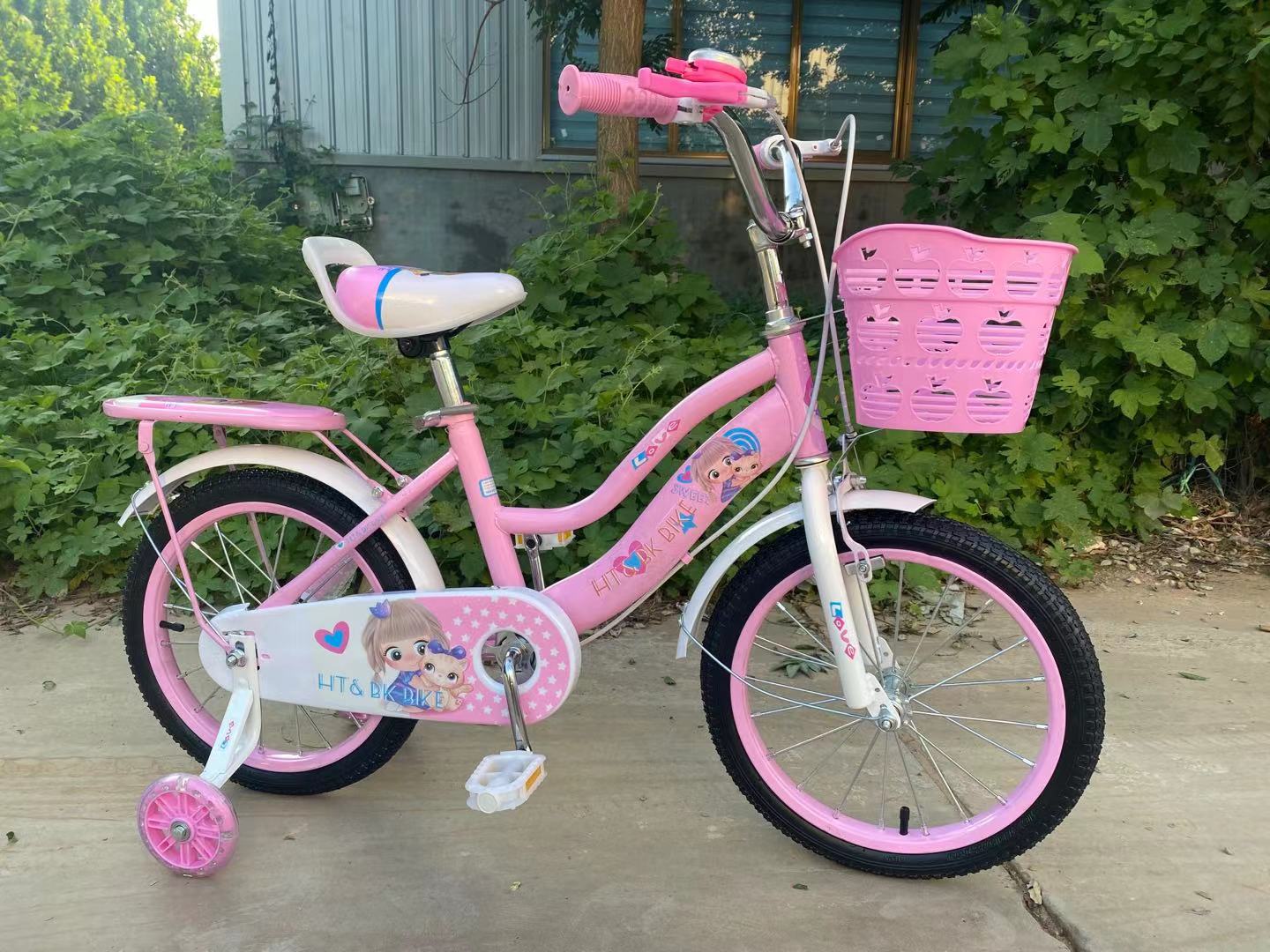 XE ĐẠP TRẺ EM 2 KHUNG CHO BÉ GÁI 14 inch.