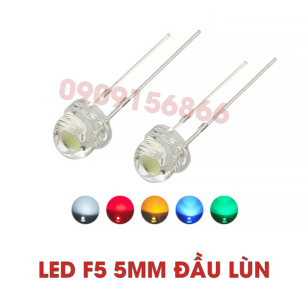 Đèn led phi 5 f5 5mm lùn