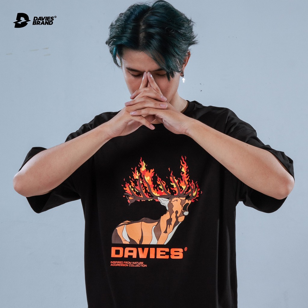 Áo thun Davies nam nữ DSW Tee Amazon Fire - BLACK