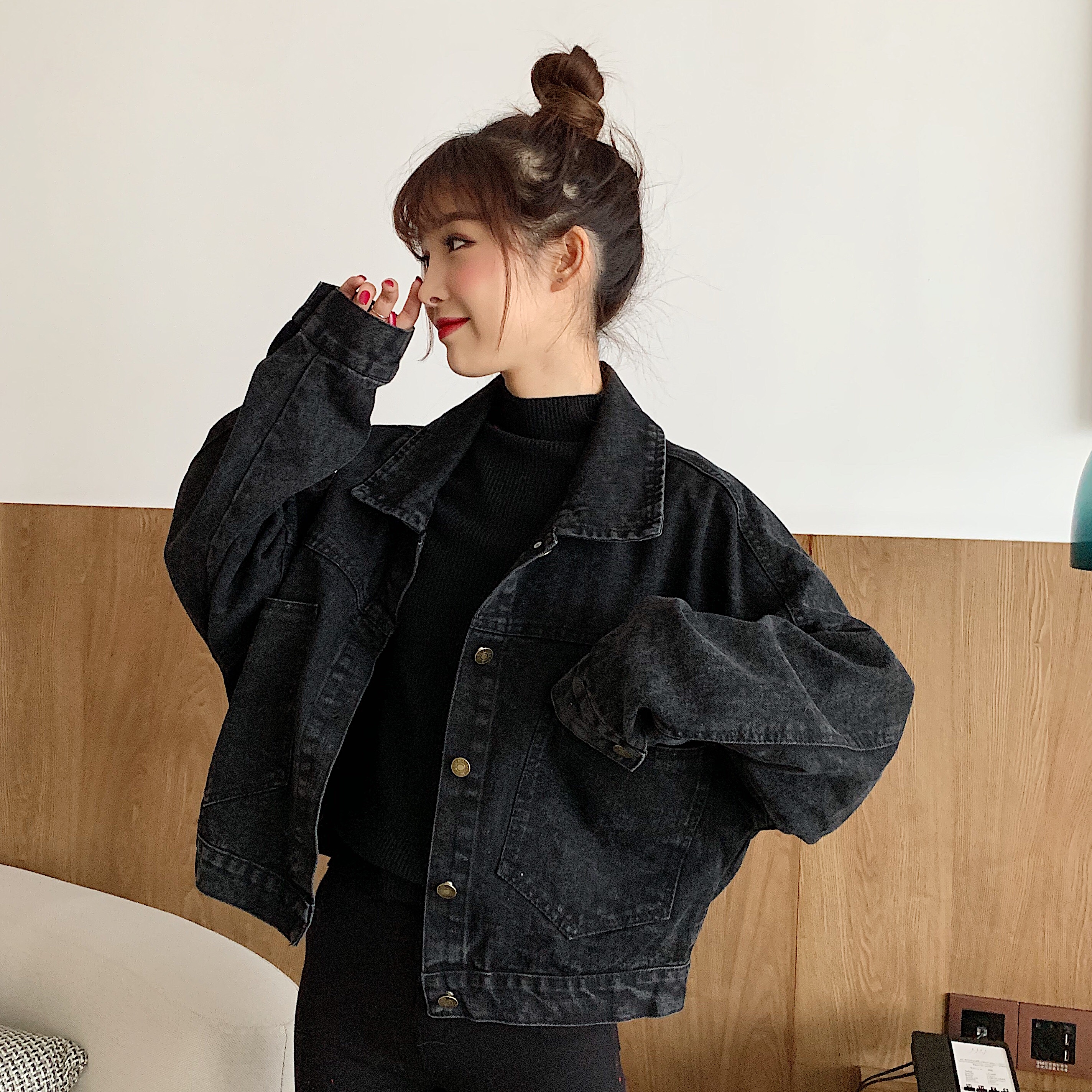 Cheap oversized hot sale denim jacket