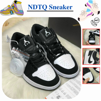 giày jordan cổ thấp siêu cấp , giày sneaker panda trắng đen Nam Nữ PDT004
