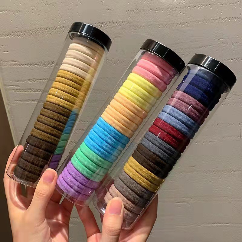 Sét 20 dây cột tóc hàn quốc july/ hộp 20 dây cột tóc cao su thời trang cho nữ cao cấp/ ống dây cột tóc/ set 20 chun buộc tóc nhiều màu sắc