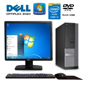 สินค้า คอมพิวเตอร์มือสอง Dell Optiplex 3020 core i3 แรม 4GB คอมตั้งโต๊ะ คอมพิวเตอร์ pc ซีพียูคอม มีการรับประกันเครื่อง จอ LCD CPU computer คอมราคาถูก Neon